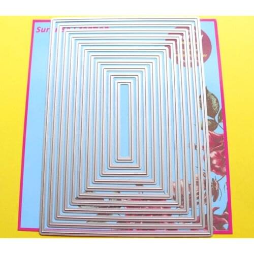 Large Cutting dies A5 Plain Rectangle Scrapbook Cardmaking Paper Craft DIY Metal Stencil Surprise Creation dies