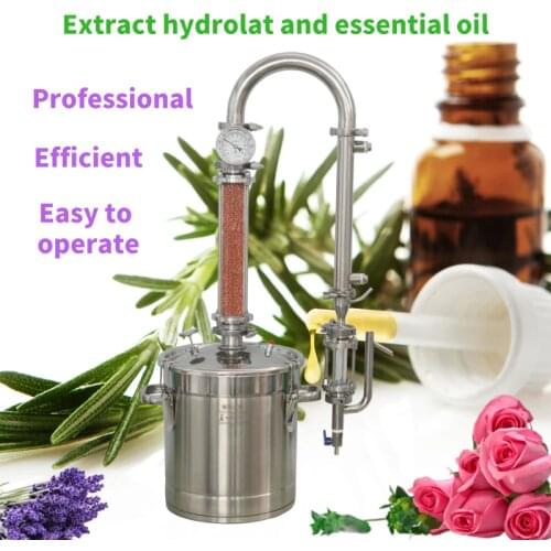 HOOLOO Household Hydrolat Essential Oil Distiller 22 Liters Direct-flame heating Distiller