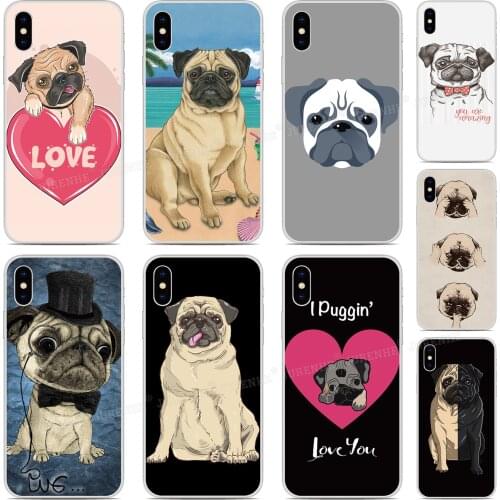 Pug Puppy Dog Cover For Alcatel 3 3L 3V 3X 1 3C 1C 1X 1V 1S 2019 Soft TPU Case For Alcatel 1SE 1S 1V 3L 3C 1A 1B 2020 Phone Case