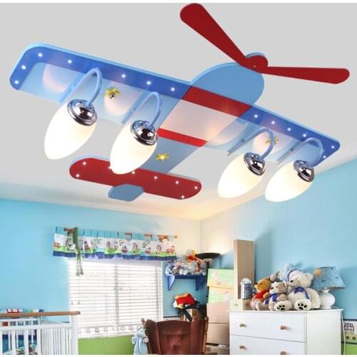 Children toy pendant lights Kids room to absorb dome light lamps and lanterns cartoon children bedroom light plane LED lamps ZA