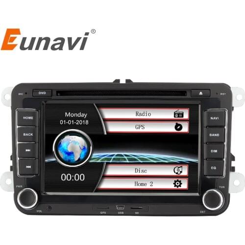 Eunavi 7" 2din Car DVD for VW POLO GOLF 5 6 POLO PASSAT B6 CC JETTA TIGUAN TOURAN EOS SHARAN SCIROCCO CADDY with GPS Navi canbus
