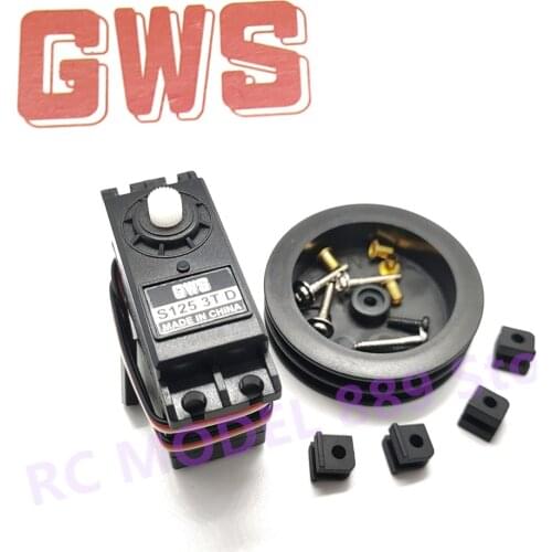 GWS S125 1 Turn or 3 Turn 2 Ball Bearings Sail Winch Servo Wider Rotation Range/ Rotates A Full Turn 360 for RC Boat