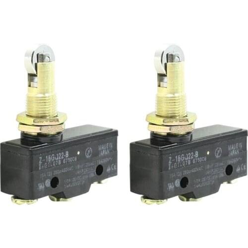 JFBL Hot 2 Pcs Z-15GQ22-B 3 Screw Terminals Panel Mount Roller Plunger Basic Limit Switch
