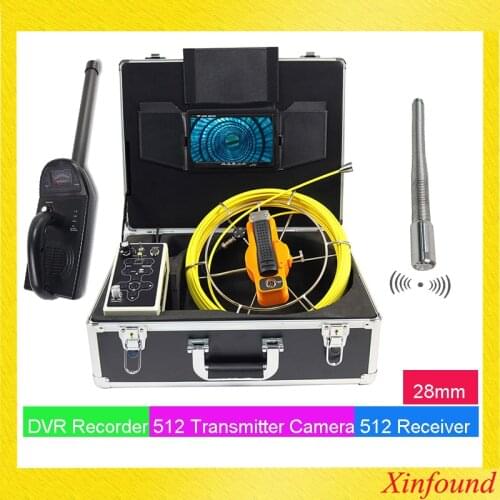 Auto self balancing Endoscope pipe camera CCTV camera pipe inspection camera 28mm with 512hz sonda transmitter and 512hz locator