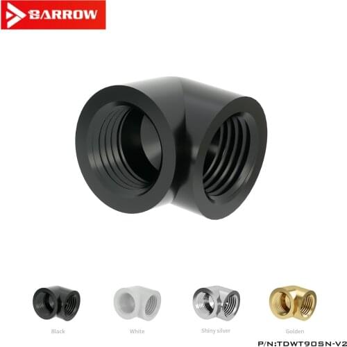 Barrow double internal G1 / 4 '' thread 90 degree Fitting Adapter water cooling Adapter water cooling fitting TDWT90SN-V2