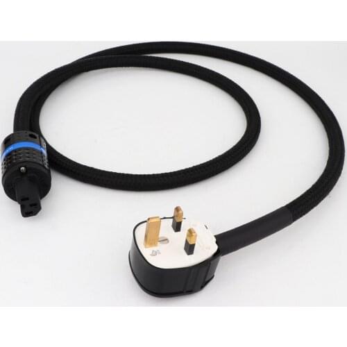 Monosaudio P903 (2.5 SqureX3Core) Copper UK Power Cord Cable HIFI Power Cord UK 3 Pin Plug Furutech UK Power Plug Cable