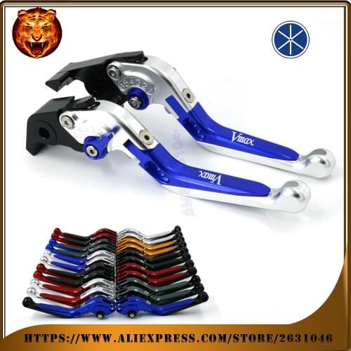 Motorcycle Adjustable Folding Extendable Brake Clutch Lever For YAMAHA VMAX V-MAX 2009 2010 2011 2012 2014 2013 BLACK BLUE