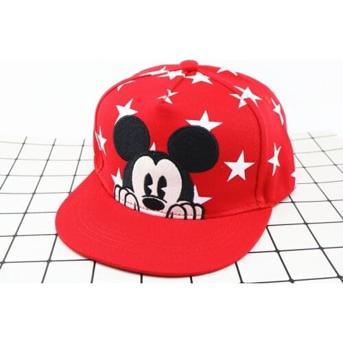 New Mickey Minnie Girl Boy Baseball Cap Winter Cute Cartoon Childrens Cap Adjustable Letter Sun Hat