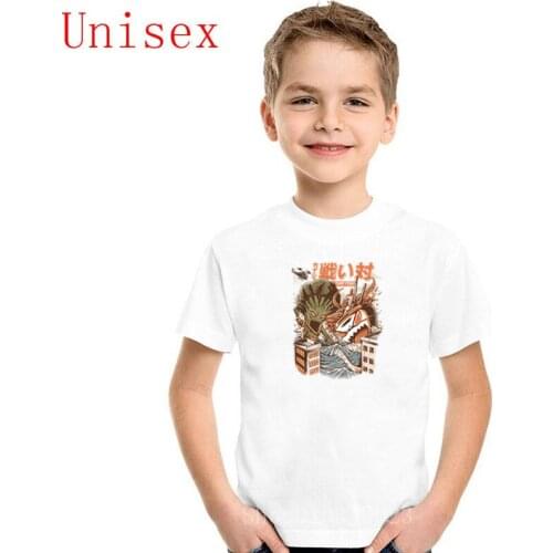 2020 Summer Newest shirts for Kids Kaiju Food Fight sushi Trendy pop Boys clothes T-shirts Children High Quality girls clothes