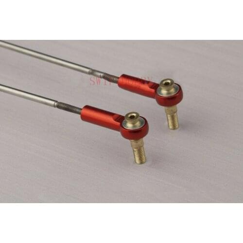 New 2PCS M2 Model Boat Rudder Red Connector with Steering Gear to Use RC Boat