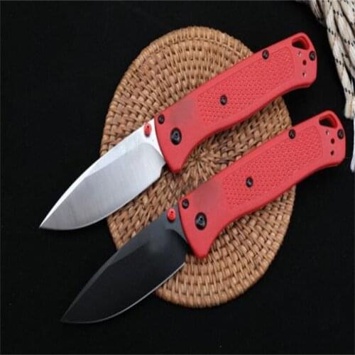 New Butterfly 535 Folding Knife Red Handle Real D2 Blade Nylon Glass Fiber Or G10 Handle Tactical Survival EDC Tool Gift For Men