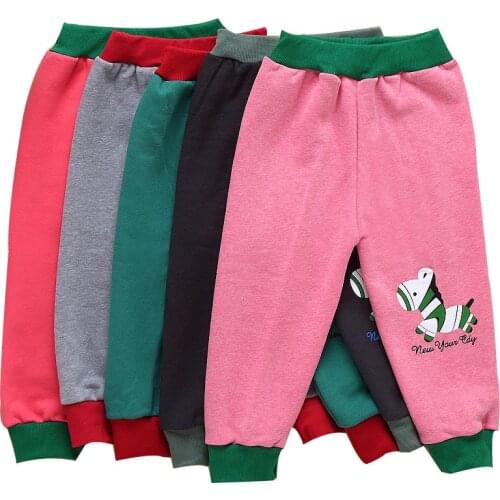 2015 autumn winter warm Lovely pattern kids pants Boys Girls casual pants 5 style sports trousers pants 1-3 year baby pants