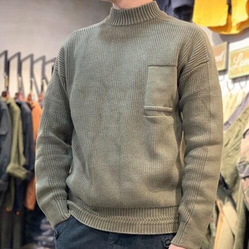 Autumn Winter Men Knitted Sweater Pullover Casual Jumper warm Solid Color Knitted Top Plus Size Sweaters