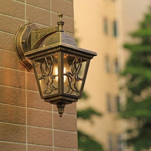 Simple European style retro outdoor waterproof art wall lamp courtyard living room bedroom Chinese balcony aisle corridorLB01028