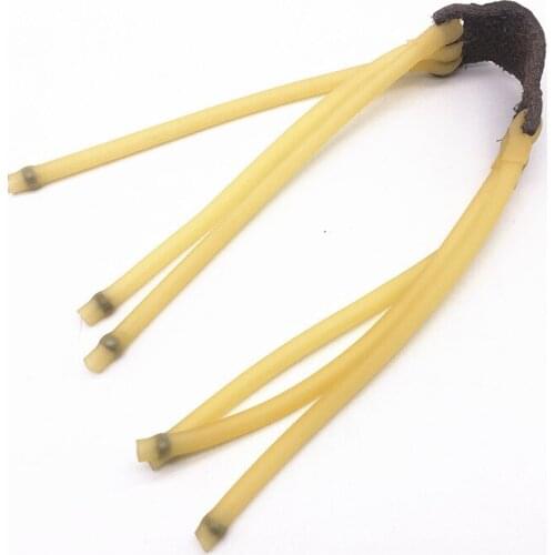 3pcs Rubber Band Tube Slingshots Natural Latex Orange Flat Elastic Resilient Tube for Tactical Slingshot Catapult Outdoor Toy