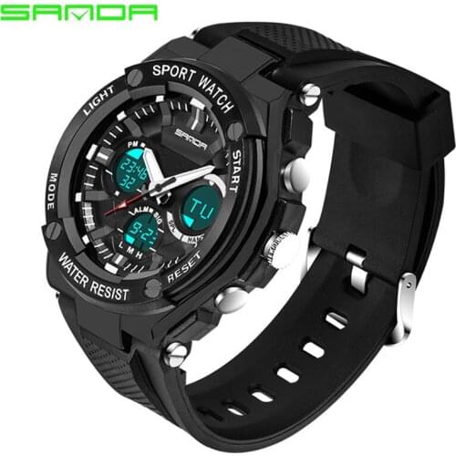 SANDA Fashion Outdoor Sport Watch Men Military Watch Waterproof Top Brand Luxury Quartz Wristwatch Relogio Masculino Saat Xfcs