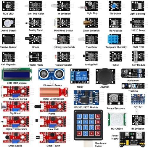 45 In 1 Sensors Modules Starter Kit Better Than 37 in 1 Sensor Kit For Arduino For UNO R3