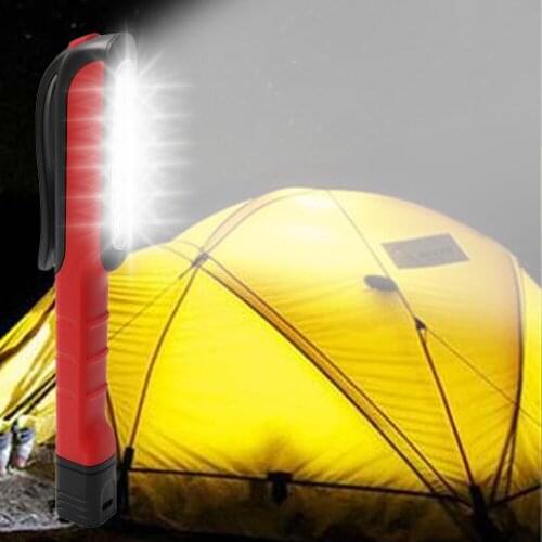 LED Auto Repair Magnet Portable Pen Flashlight Clip on Long Service Life Aluminum Material Camp Outdoor Activities Night Torches