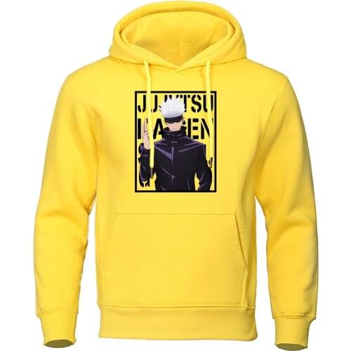 Gojo Satoru Mens Hoodies Japan Anime Jujutsu Kaisen Printing Hoodie Streetwear For Men Harajuku Cartoon Daily Casual Pullover