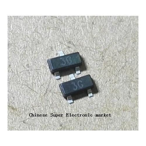 100PCS BC857C SMD Triode Transistor 3G 0.1A/45V