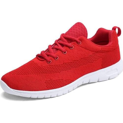 Spring Summer Low-cut Running Shoes New Mens Shoes Tie Net Casual Shoes Men Light Breathable Sports Shoes Big Size 37-47