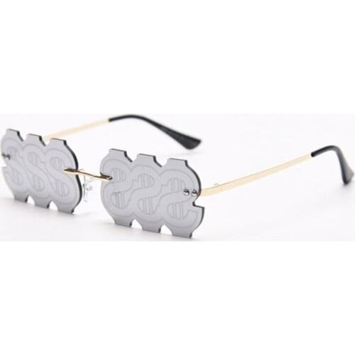 Veshion Frameless Funny Sunglasses Party Men Women Fashion Shades UV400 Vintage Glasses