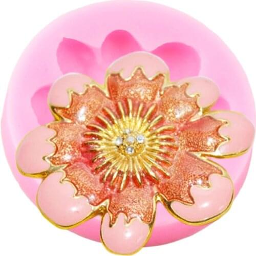 Vintage Buttons Flower Border Silicone Molds Candy Clay Chocolate Gumpaste Molds Wedding Cupcake Fondant Cake Decorating Tools