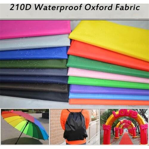 100*150cm Size 210D Waterproof Polyester Oxford Fabric With Pu Coated For Tent Handbag Umbrella DIY Sewing Accessories