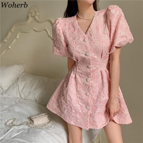 Woherb Summer Short Sleeve Dresses