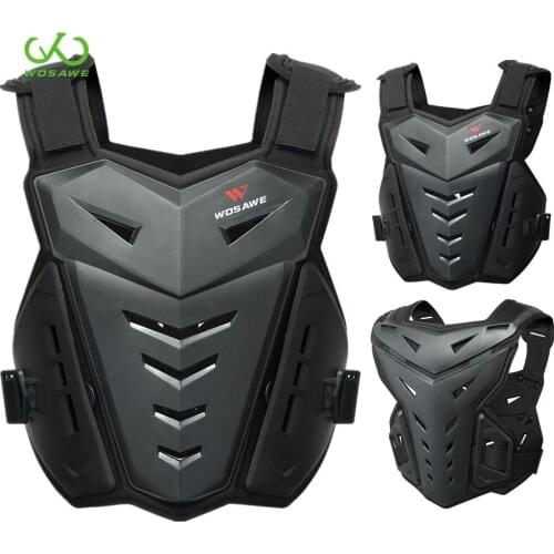 WOSAWE Adult MTB Motocross Armor Chest Back Protection Snowboard Motorbike Protective Jacket Motorcycle Body Protector Armor