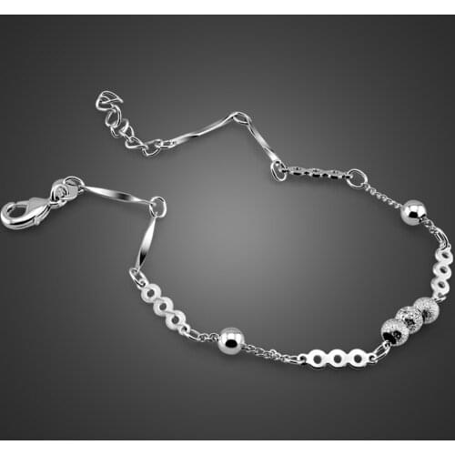 Exquisite 100% 925 sterling silver Woman bracelet Adjustable size Silver bracelets for girls Wholesale Fashion Jewelry Gift