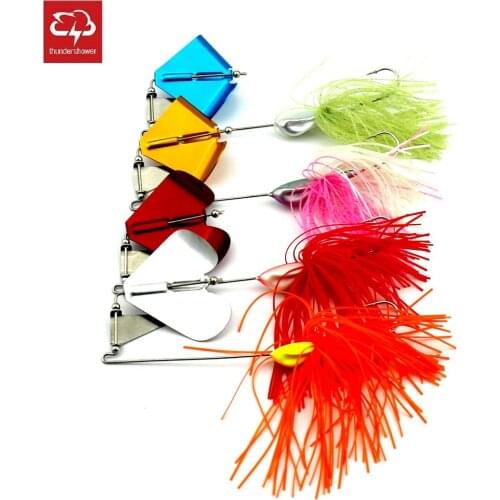 1pcs 22g Multi-Color Hard Spinner Bait Fishing Lure Skirts Jigs Wobbler Fishing Tackle Super Luring Spinner Bait Buzzbait