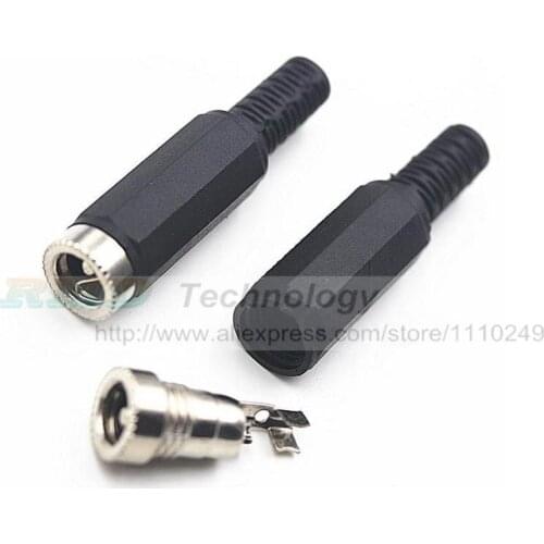 10pcs/lot DC Power adapter dc jack female plug connector 5.5 X 2.1 mm free shipping