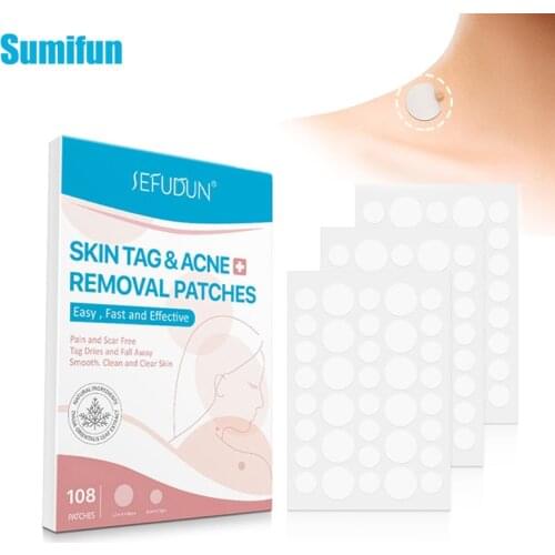 108pcs/box Herbal Extract Skin Tag Remover Pad Warts Removal Patch Wart Treatment Foot Corn Plaster Acne Warts Medical Plasters