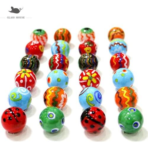 18mm Different Style Design Handmade Glass Marbles Ball Home Decor Accessories Vase Filled Game Toy Gift For Kids Children 24PCS