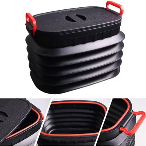 18L Folding Trash Can Retractable Storage Box Folding Box Storage Bucket Outdoor Folding Container