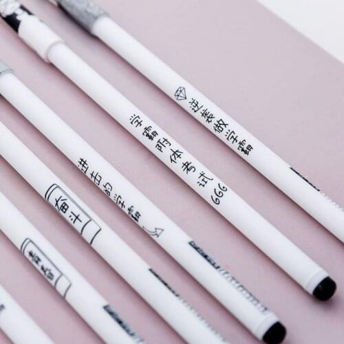 30 Pcs Neutral Pen Cartoon Funny Text Gel Pen Student Personality Black Office Supplies Signature Pen Wholesale