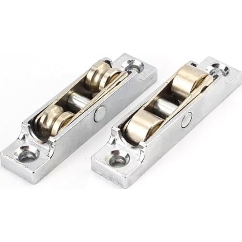 4pcs Zinc alloy Flat/Concave Double Wheel Balance Adjustment Angle Wheel Slide Doors Window pulley U-type Ball Bearing Wheel