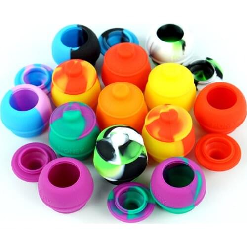 5pcs Concentrate Dab Container 35ml Silicone Storage Jar Honeybee Design Wax Oil Box Nonstick Hot Sale Unique