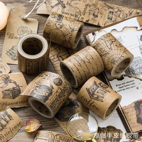 5cm*5m Vintage newspaper map washi tape DIY decoration scrapbooking planner masking tape adhesive tape label sticker