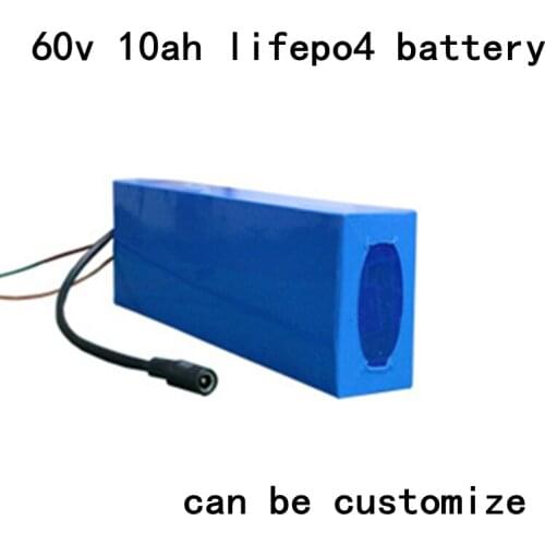 Lifepo4 60V 10ah Lifepo4 Battery 60v Electric Bicycle Battery for 750w 1000w Motor E Bike Electric Bicycle Tricycle + 2A Charger