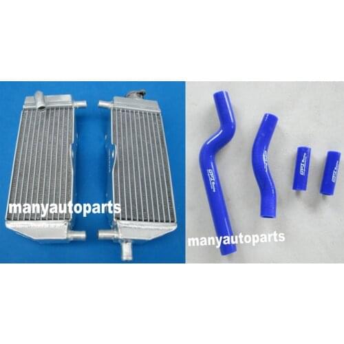 Aluminum radiator& BLUE hose for Yamaha YZ250 YZ 250 1996-2001 1997 1998 1999 2000