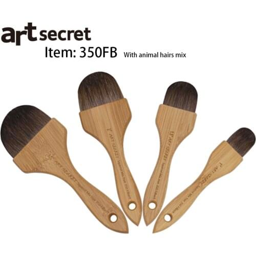 Artsecret brush 350FB semicircle hair brush wooden handle taklon hair art artistic brushes
