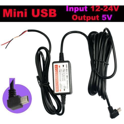 Car Auto Mini USB Charger In-Car Power Supply for Dashcam DVR GPS E-Dog Cell Phone Hard-Wired Tablet Charger 12V 24V to 5V Truck