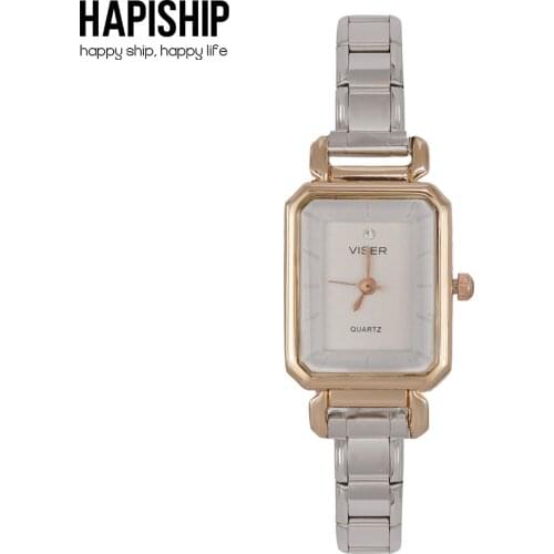 Hapiship 2020 Fashion Men Womens Stainless Steel Rose Watch Bracelet Bangle For Party Friend Wife Birthday Jewelry Gift G134