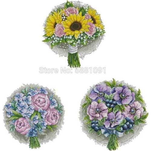 Bouquet series patterns Counted Cross Stitch 11CT 14CT 18CT DIY wholesale Chinese Cross Stitch Kits Embroidery Needlework Sets