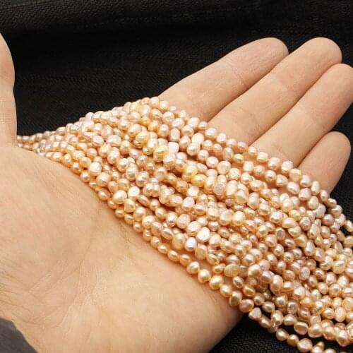 3-5.5mm Natural Freshwater Pearl Exquisite Baroque Loose Beads Ladies Jewelry Making DIY Necklace Bracelet Fashion Accessories