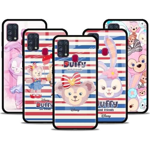 Duffy Disney Bear Cute for Samsung Galaxy S21 Ultra A71 A51 4G 5G A91 A81 A41 A31 A21 A11 A01 Tempered Glass Phone Case