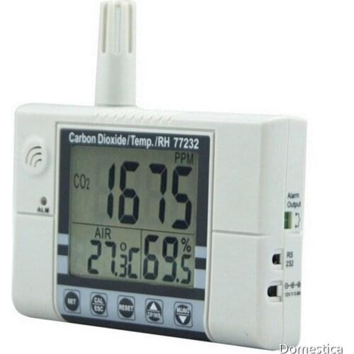 AZ77232 Greenhouse Carbon Dioxide Detector Alarm With Relay Control Ventilation System High Precision Measure Detector Tools