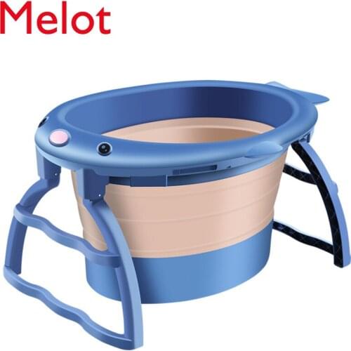 Baby Bathtub Folding Sitting Lying Swimming New Born Baby Bath Barrel Household Large Bath Bucket Supplies